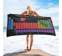 Beach Towel Quick Drying Bath Towels， Periodic Table Of Elements 80 X 160 Cm Pattern Adult Kids Microfiber Soft Towel Blanket For Beach Swimming Travel Quick-Drying Beach Towel, Sandproof, W -4F3P7C6