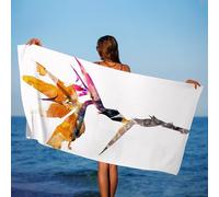 Beach Towel Red Spider Lily Microfibre Towels for Adults, 100 x 180 cm Extra Large Quick Dry Beach Towel with Waterproof Net Bag, Sand Free Compact Lightweight Travel Towels, Beachs Essentials J1-941
