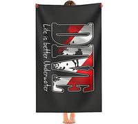 Beach Towel Scuba Diving Club Life Is Better Underwater Bathroom Towels Absorbent Wash Cloths Hair Drying Hair Towel For Children Shower Travel 80X130Cm
