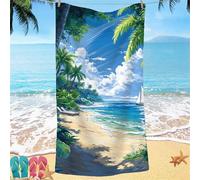 Beach Towel, Sky Tree Quick Dry Towels, Microfibre Beach Towels for Adults kids, Super Absorbent Large Travel Towel 85x170, Soft and Lightweight, Compact and Sand Free, for Gym, Camping and Holiday