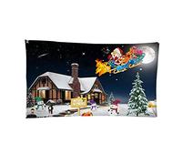 Beach Towel Snowy & Old Man Microfibre Beach Towels for Adults Kids, Lightweight Towel Quick Drying Sand Free Towel for Swimming Shower Pool Travel 100 x 200 cm