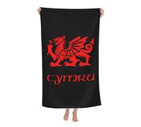 Beach Towel Welsh Dragon Yard Flag Premium Soft Hand Towels Durable Face Cloths For Everyday Children Bath 80X130Cm