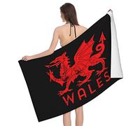 Beach Towel Welsh-Flag-Rugby-Red-Dragon Cosy Towels Microfiber Durable Wash Cloths For Daily Use Bathroom Hair,80X130Cm