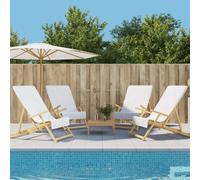 Beach Towels 4 pcs White 60x135 cm Cotton Polyester Fabric 400GSM Quick-Dry Pack