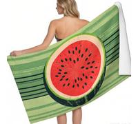 Beach Towels Abstract watermelon pattern Microfibre Lightweight Beach Towel 140 x 70 cm Dark green Printed Sand Free Quick Dry Design Camping Towels for Travel Swim Yoga