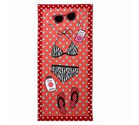 Beach Towels Extra Large Bath Towel Microfibre 150 x 70CM for Women and Girls Great for Swim Spa Travel Yoga Sunbed Cover Red Bikini Print
