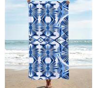 Beach Towels for Adults - 100x220cm Microfibre Large Bath Towels & Beach Towel modern Lightweight Soft and Quick Dry Towel for Men Women, Bathroom, Holiday, Sports, Swimming, blue, 1 Pack 0J-526