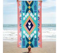 Beach Towels for Adults - 90x180cm Microfibre Large Bath Towels & Beach Towel abstract Lightweight Soft and Quick Dry Towel for Men Women, Bathroom, Holiday, Yoga, Sports, ethnic style, 1 Pack 0J-101