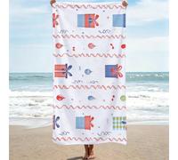 Beach Towels for Adults - 90x200cm Microfibre Large Bath Towels & Beach Towel White Lightweight Soft and Quick Dry Towel for Men Women, Bathroom, Holiday, Sports, Swimming, Simple, 1 Pack 0J-561