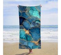 Beach Towels for Adults Large 75 x 150 cm, Abstract Microfibre Beach Towel Quick Dry Lightweight Travel Towel, Blue Sand Free Sun Lounger Towels with Bag for Travel Swimming Yoga Camping Gifts U-2