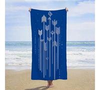 Beach Towels for Adults Large 90 x 200 cm, Blue Microfibre Beach Towel Quick Dry Lightweight Travel Towel, Abstract Sand Free Sun Lounger Towels with Bag for Travel Swimming Yoga Camping Gifts K-5