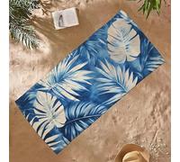 Beach Towels for Adults, Large Quick Dry Microfibre Beach Towel 220x100cm Sand Free Swim Towels with Super Absorbent Lightweight Design Swim Towels, Perfect for Gym, Camping, Sports (Green Leaf) L-550