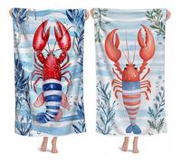 Beach Towels for Adults Mantis Shrimp Microfibre Beach Towel 80x180cm 2 Pack, Quick Dry Sand Free Lightweight Bath Towels with Storage Bag for Sports Gym Travel Holiday Camping, Gifts for Women M-850