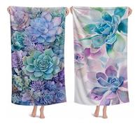 Beach Towels for Adults Plant Microfibre Beach Towel 100x200cm 2 Pack, Quick Dry Sand Free Lightweight Bath Towels with Storage Bag for Sports Travel Swimming Holiday Camping, Gifts for Women M-719