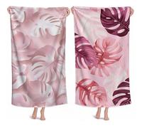 Beach Towels for Adults Tropical Microfibre Beach Towel 90x200cm 2 Pack, Quick Dry Sand Free Lightweight Bath Towels with Storage Bag for Sports Travel Swimming Holiday Camping, Gifts for Women M-821