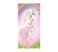Beach Towels for Kids Girls Adults Women, Extra Large Childrens Beach Towels Microfibre XXL Unicorn Rainbow Pink Purple Animal Quick Dry Kids Bath Towels for Girls Beach Blanket (100 x 200 cm,D)