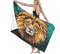 Beach Towels Microfiber,Lion Aslan Painting Large Bath Sheet Lightweight Beach Towel Perfect For Family Hotel Travel Swimming Fitness Sports