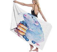 Beach Towels Microfiber,Pet Rat Art Large Bath Sheet Lightweight Beach Towel Perfect For Family Hotel Travel Swimming Fitness Sports