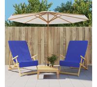 Beach Towels Set 2 pcs Royal Blue 60x135 cm Soft Fabric 400 GSM Quick Drying