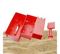 Beach Toy Set, Sand Castle Building Kit with 4x Brick Wall Molds, Durable Sandbox Tools, Creative Outdoor, Bright Colors, Ideal for Boys, Girls, Toddler at Beach, Park