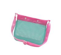 Beach Toy Shell Bags For Kids Crossbody Bag Colorful Net Beach Bag For Seashells Collecting Storage Fruit Vegetable Play Accessories