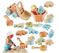 Beach Toys - 19 Piece PP Material Folding Set, Beach | Creative Molds, Shovels for Playing | Summer Outdoor Activity, Fun