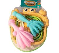 Beach Toys - 392g PP Beach Sand Toys | Interactive Outdoor Game With Foldable Bucket | Digging Stacking Shaping - Seashell Bag Outdoor Toy | Castles For Kids Aged 3-10 Years Old