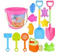 Beach Toys - Encourages Imaginative Play, Multi Colour Sand Castle Set, 400g Lightweight Design + Random Accessory Tools, Toughened ABS Component Moulds - For Sandbox Digging & Summer Travel