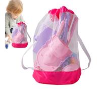 Beach Toys for Sandcastle Toys with Foldable Bucket and Mesh Bag - Includes Moulds, Rake, Shovel, and Fun Game for Outdoor Activities by the Pool, Garden or Garden