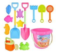 Beach Toys - Interactive Water Play Kit with Rake and Bucket Shovel | Summer Vacation Travel Pool Outdoor Backyard Park Building Castles