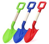 Beach Toys Sand Shovels 16 Inch/40CM, Sand Spade Scoops for Kids Adults, Beach Sand Toy- Great for Sandbox,Outdoor, Snow Scoop, Planting Shovel for Toddler, Digging, Gardening 3 Pack