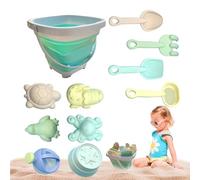 Beach Toys, Sand Toys, 11 Foldable Sand Buckets And Shovels - Sand Toys, Sieves, Sand Shovels, Animal Sand Shapes, Kettle for Summer Travel