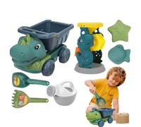 Beach Toys Set - Sand Toys for | Sand Box Dinosaur Toys Sand Molds Animals with Dump Truck,Sand Box Play Set Of Molds