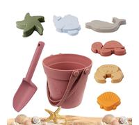 Beach Toys,Silicone Bucket Shovel Molds Summer Beach Game,Sand Toys Set | for Seaside Shore Poolside Backyard Sandbox Outdoor Travel Vacation Boys Girls