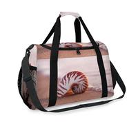 Beach Travel Duffel Bag for Girls Boys Women Men Beach Shell Nautilus Weekend Overnight Bag Shoulder Tote Luggage Handbag for Travel Sports Gym