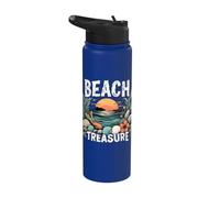 Beach Treasure Sea Sea Shells Explorer Stainless Steel Insulated Water Bottle
