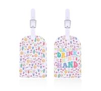 Beach Trip Luggage Tags Sun Sand and A Drink in My Hand Beach Party- Weekend Trip Gift Summer Vacation Suitcase Tag (Sun Sand)