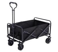 Beach trolley Cart Fashionable Outdoor Camper, Stall Storage, Outdoor Camp Trailer, Home Shopping, Portable Foldable Trolley Outdoor Carts(Black)