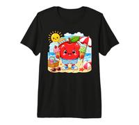 Beach Tropical Summer Vibe Cute Apple Ice Cream Premium T-Shirt