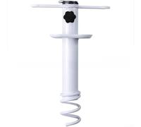 Beach Umbrella Base With 3 Spiral Screw Sand Anchor, Fits Standard 1 26 Inch Poles, Rust Resistant Iron Material For Stable Setup In Various Outdoor Surfaces
