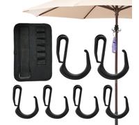 Beach Umbrella Hooks,Umbrella Detachable 6-Prong Hook for Beach - Multi-Functional Family Trip Storage Hook Garden Organizer for Clothing, Towel, Hats