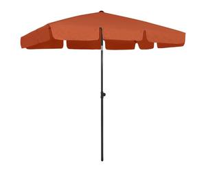 Beach Umbrella Terracotta 200x125 cm Polyester Tilt UV Protective Outdoor Patio