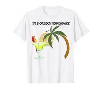 Beach Vacation Drinking Parrot It's 5 O'Clock Somewhere T-Shirt