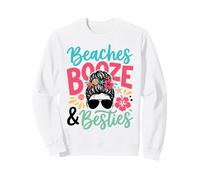 Beach Vacation Friends Coastal Summer Palm Tree Escape Sweatshirt