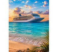 Beach Vacation Journal: Lined Writing Journal with a Cruise Ship on Each Page