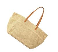 Beach Vacation Straw Handbag for Women Underarm Bags Large Woven Shoulder Bag with Multi Pockets and Handle