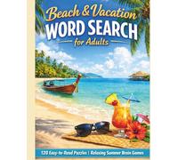Beach & Vacation Word Search for Adults: 120 Easy-to-Read Puzzles | Relaxing Summer Brain Games