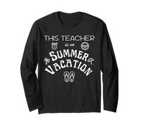 Beach Vibe Teacher Summer Break Sunshine Vacay Teacher Vibes Long Sleeve T-Shirt