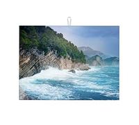 Beach View Large Dish Drying Mat Coastline Dish Drainer Mat and Rack EasyLarge 18 X 24 Inch