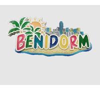 Beach view of Benidorm Spain 3d fridge magnet, Home& kitchen decoration magnetic sticker polyresin Benidorm Spain refrigerator magnet tourist souvenir gift(4)